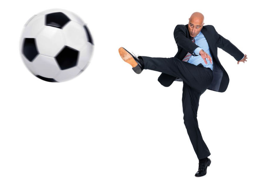 Fussball von Businessman